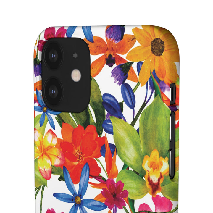 Sleek Snap Colorful Flowers Cute Phone Case for iPhone 16 15 14 13 12 11 X Xs Max Xr Pro Plus Samsung Galaxy S24 S23 S22 S21 S20 Note Ultra
