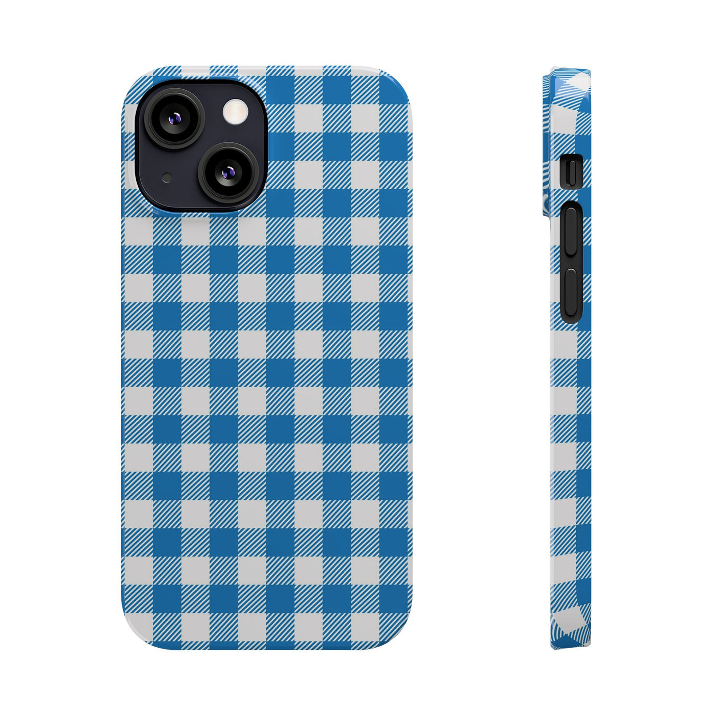 Slim Blue Gingham Gift for Her Cute Phone Cases for Iphone 16 Pro Max | iPhone 15 Case | iPhone 15 Pro Max Case, Iphone 14, 13, 12, 11, 10, 8, 7