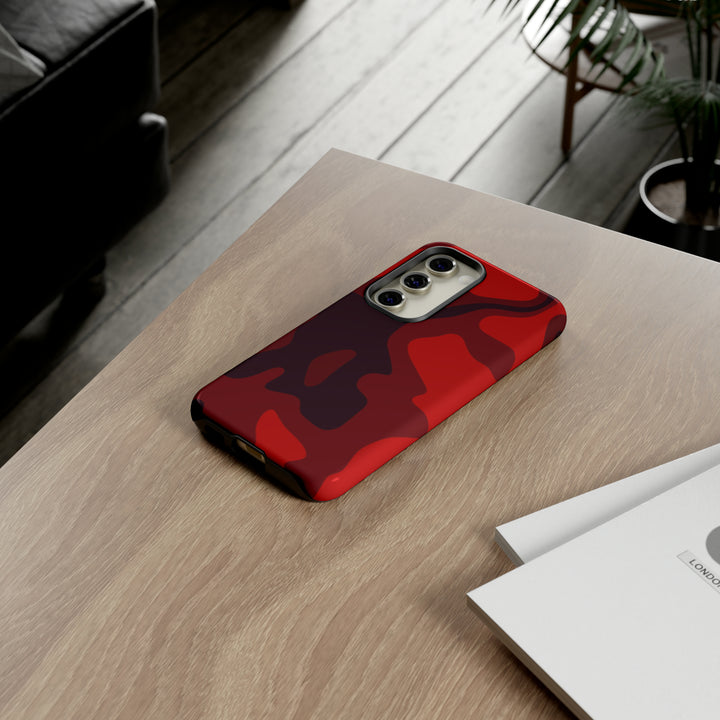 Cute Phone Case | Cool Camouflage Red Black Samsung Phone Case | Galaxy S23 Case, S22 Case, S21, S20 | 2 Layered Case - Studio40ParkLane
