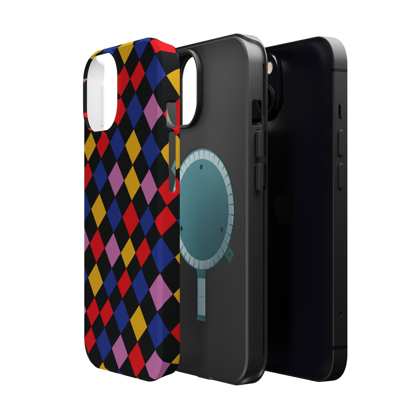 Aesthetic Colorful Checkerboard Tough Magsafe Phone Case - For iPhone 17 Pro Max iPhone 16 Pro iPhone 15 Iphone 14 Plus 13 Pro 12 11 Gift - Studio40ParkLane
