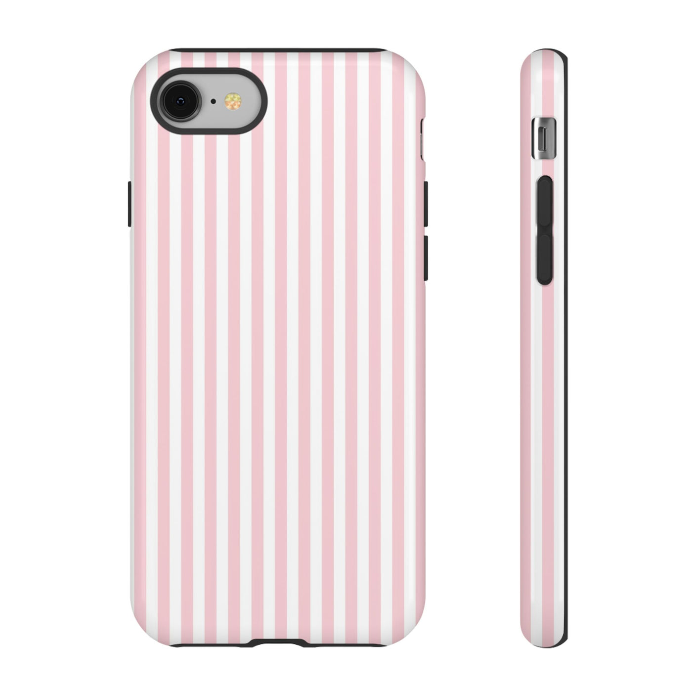 Tough Premium Sweet Pink Stripes Phone Case Gift for Her - For Apple iPhone 16 Pro Max 16e iPhone 15 Pro iPhone Iphone 14 Plus 13 Pro 12 SE XR - Studio40ParkLane