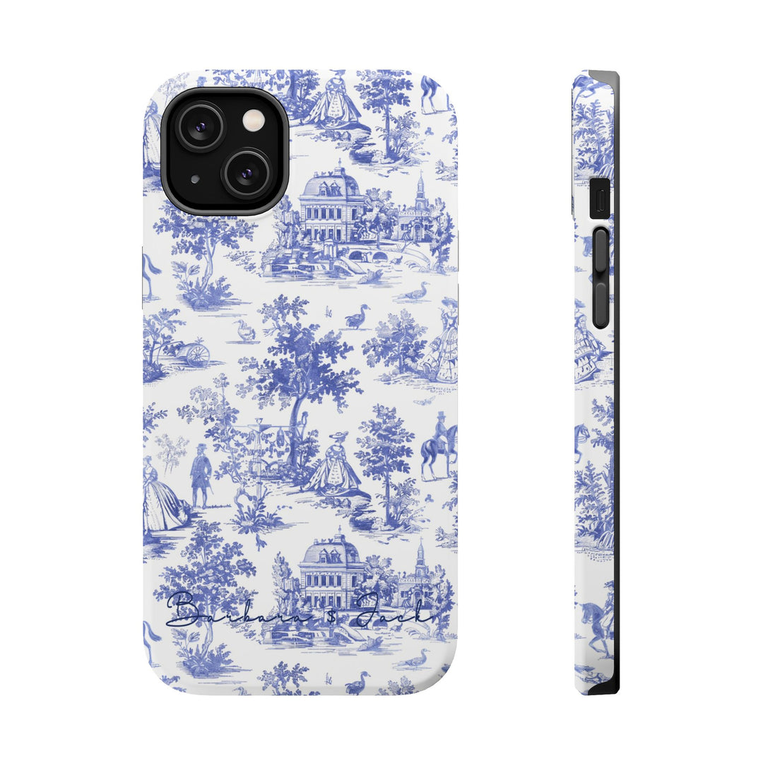 Magsafe French Toile Personalized Initial Custom Gift Cute Phone Cases for Iphone 16 Pro Max | iPhone 15, Pro Max Case, Iphone 14, 13, 12, 11, 10 - Studio40ParkLane