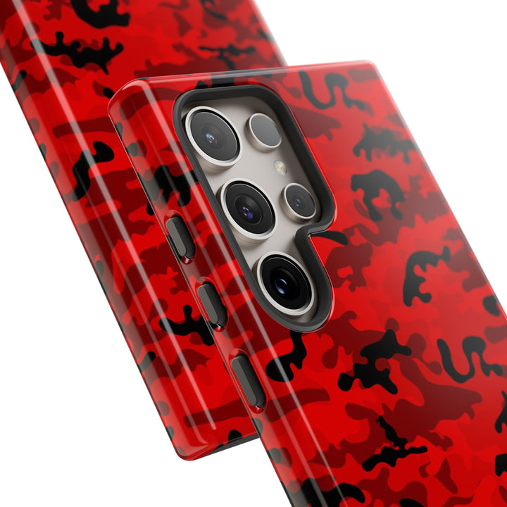 Impact Resistant, Red Camo Camouflage, Cute Phone Cases for Samsung S24, S23, S22, S21, IPhone 15 pro Iphone 14 pro Iphone 13 IPhone 12 Iphone 11 - Studio40ParkLane