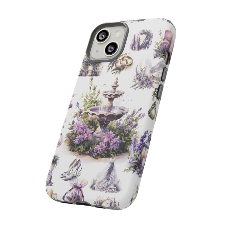 Impact Resistant, Lavender Wedding, Cute Phone Cases for Samsung S24, S23, S22, S21, IPhone 15 pro Iphone 14 pro Iphone 13 IPhone 12 Iphone 11 - Studio40ParkLane