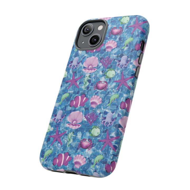 Cute IPhone Case | Blue Pink Under The Sea, iPhone 15 Case | iPhone 15 Pro Case, Iphone 14 Case, Iphone 14 Pro Max Case, Protective Iphone Case - Studio40ParkLane