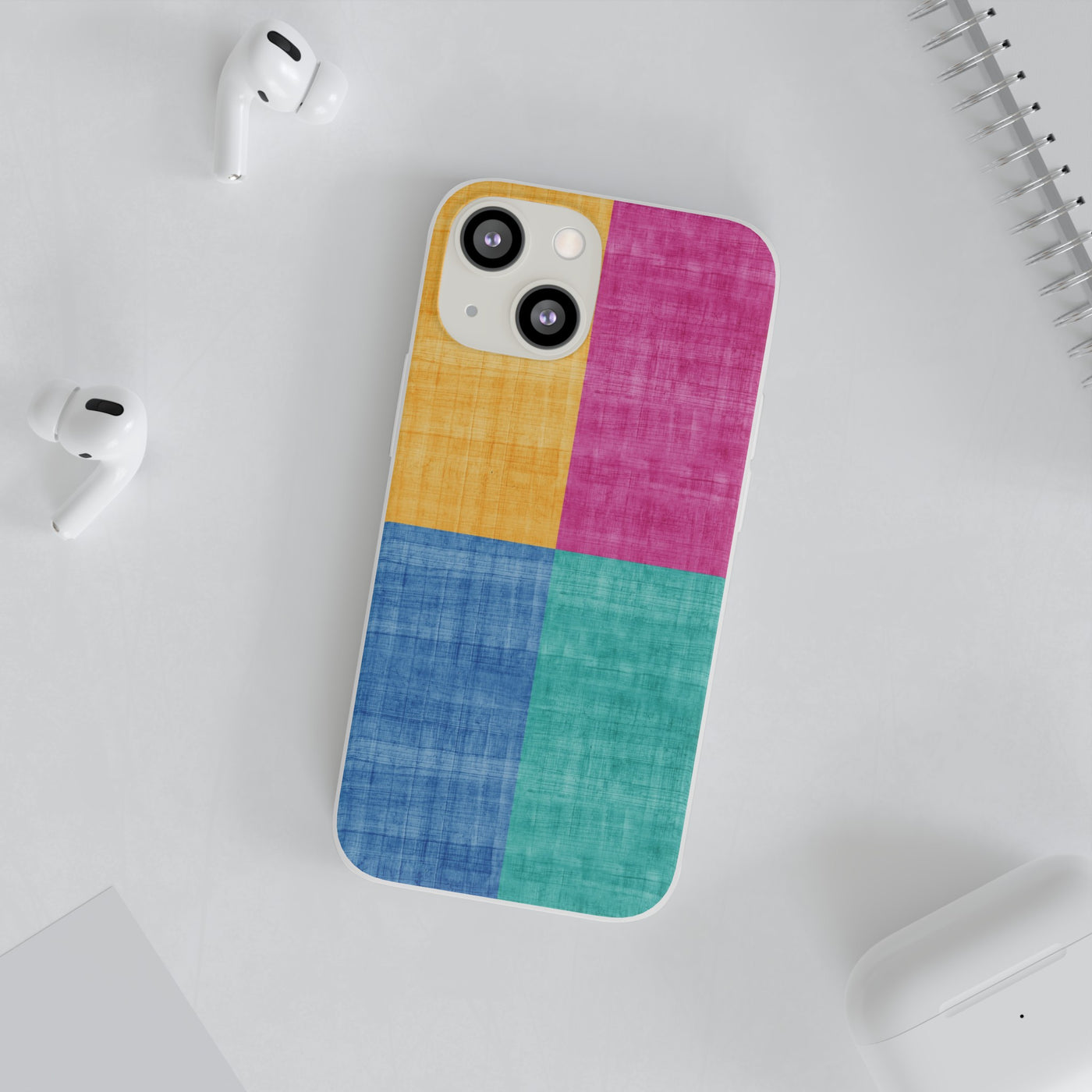 Cute Flexi Phone Cases, Abstract Colored Blocks, Compatible with Samsung Galaxy S23, Samsung S22, Samsung S21, Samsung S20, Galaxy S20 Ultra