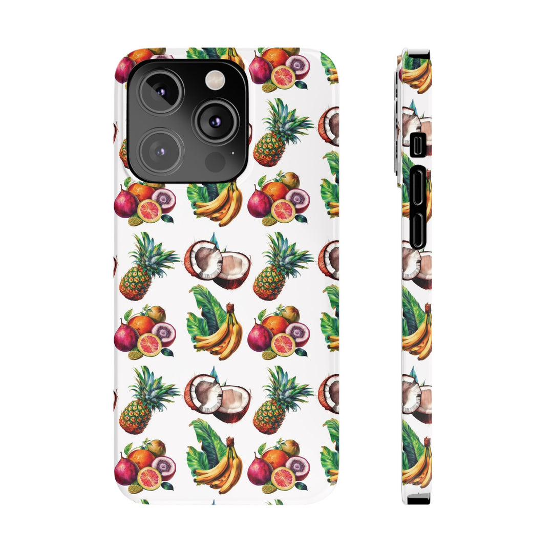 Slim Cute Phone Cases for Iphone - | iPhone 15 Case | iPhone 15 Pro Max Case, Iphone 14 Case, Iphone 14 Pro Max, Iphone 13, Tropical Summer Fruit - Studio40ParkLane