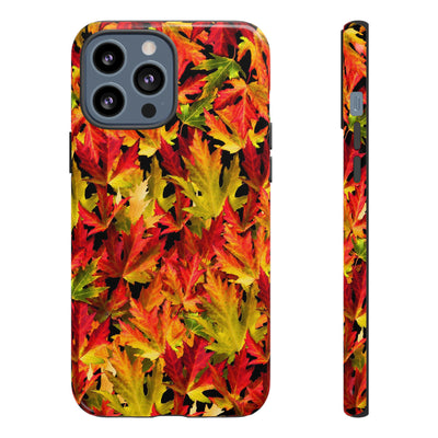 Fall Leaves Impact Resistant, Cute Phone Cases for Samsung S24, S23, S22, S21, IPhone 15 pro Iphone 14 pro Iphone 13 IPhone 12 Iphone 11