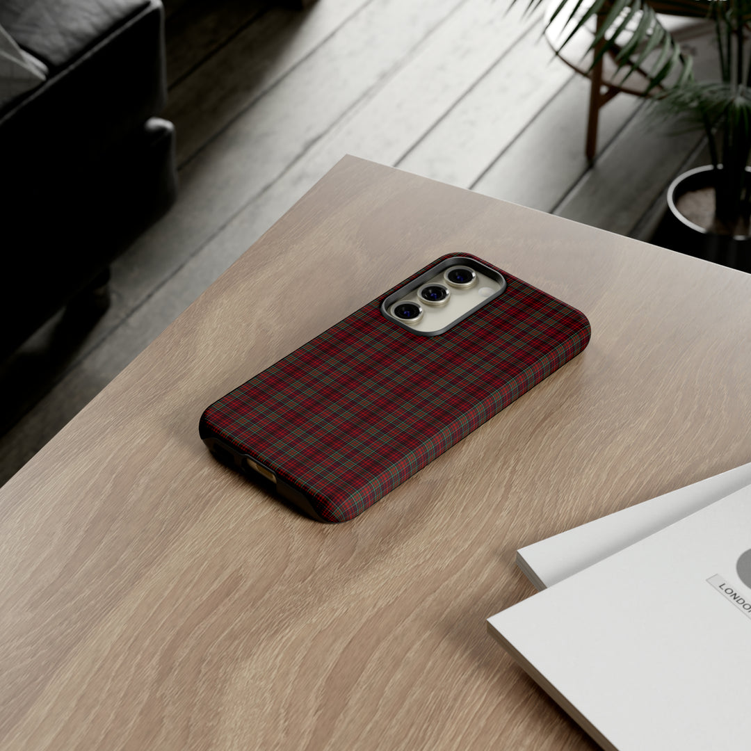 Samsung Galaxy Phone Case | Tough Case double layered | Impact resistant | Galaxy S23, S22, S21, S20 - Matte/Glossy Rose Tartan McDonald - Studio40ParkLane