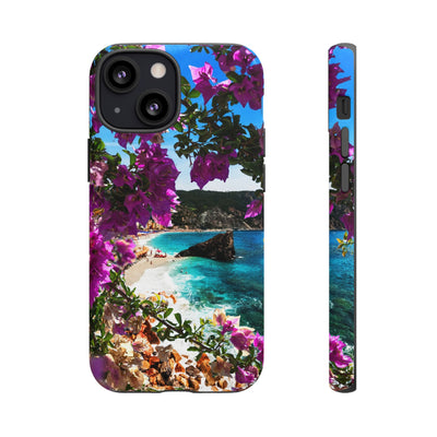 Impact Resistant, Bougainvillea Seaview, Cute Phone Cases for Samsung S24, S23, S22, S21, IPhone 15 pro Iphone 14 pro Iphone 13 IPhone 12 Iphone 11