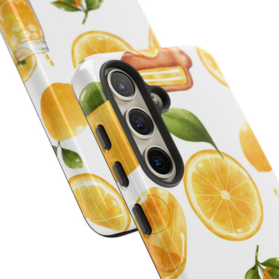 Impact Resistant, Lemon Fruit Pie, Cute Phone Cases for Samsung S24, S23, S22, S21, IPhone 15 pro Iphone 14 pro Iphone 13 IPhone 12 Iphone 11