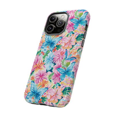 Premium Tough Butterflies Flowers Cute Phone Cases for Samsung S24, S23, S22, S21, S20, Plus and Ultra, Iphone 16 Pro Max,15, 14, 13, 12, 11, 10