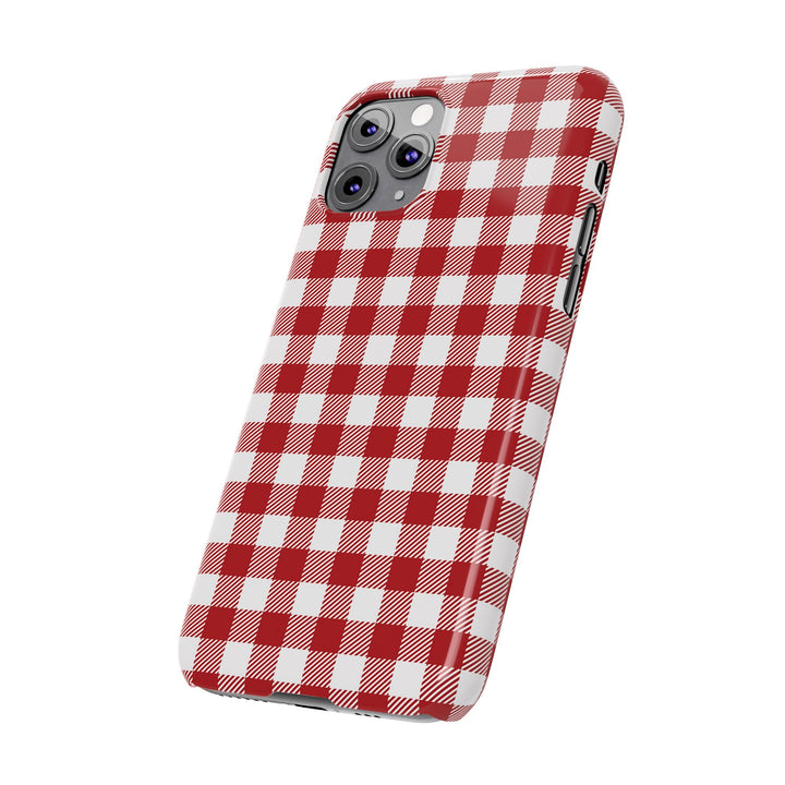 Slim Red Gingham Gift for Her Cute Phone Cases for Iphone 16 Pro Max | iPhone 15 Case | iPhone 15 Pro Max Case, Iphone 14, 13, 12, 11, 10, 8, 7 - Studio40ParkLane