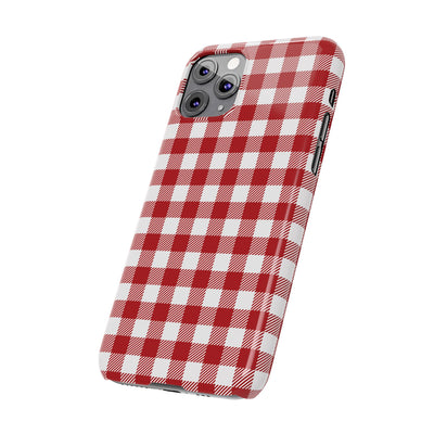 Slim Red Gingham Gift for Her Cute Phone Cases for Iphone 16 Pro Max | iPhone 15 Case | iPhone 15 Pro Max Case, Iphone 14, 13, 12, 11, 10, 8, 7