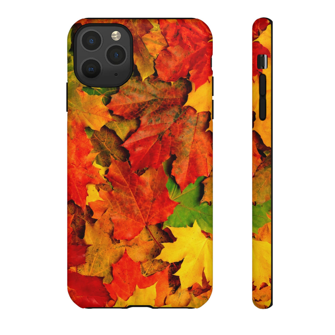 Fall Leaves Impact Resistant, Cute Phone Cases for Samsung S24, S23, S22, S21, IPhone 15 pro Iphone 14 pro Iphone 13 IPhone 12 Iphone 11 - Studio40ParkLane