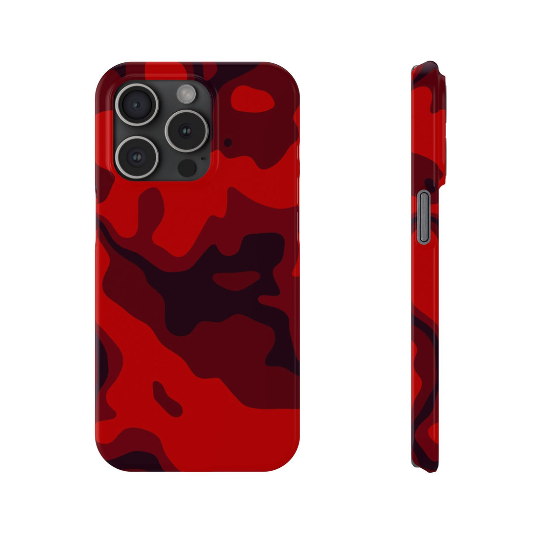 Slim Cute Phone Cases for Iphone - | iPhone 15 Case | iPhone 15 Pro Max Case, Iphone 14 Case, Iphone 14 Pro Max, Iphone 13, Red Camo Camouflage - Studio40ParkLane