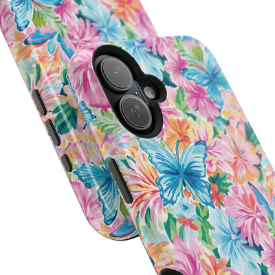 Butterflies Flowers Magsafe Cute Phone Case for Iphone Gift for Her, iPhone 16 Case iPhone 15 Pro Max Case, Iphone 14, Iphone 14 Pro Max, 13, 12