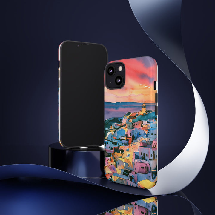 Impact Resistant, Greek Sunset, Cute Phone Cases for Samsung S24, S23, S22, S21, IPhone 15 pro Iphone 14 pro Iphone 13 IPhone 12 Iphone 11 - Studio40ParkLane