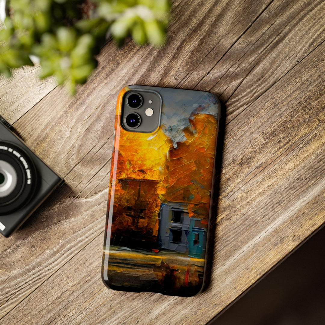 Slim Cute Phone Cases for Iphone - | iPhone 15 Case | iPhone 15 Pro Max Case, Iphone 14 Case, Iphone 14 Pro Max, Iphone 13, Fall Leaves Oil Paint Effect - Studio40ParkLane