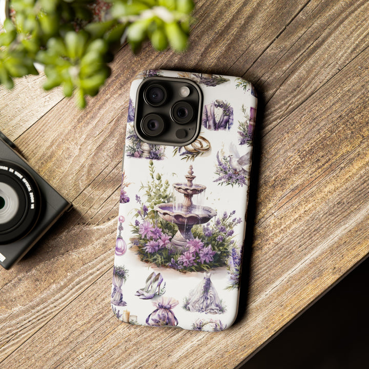 Impact Resistant, Lavender Wedding, Cute Phone Cases for Samsung S24, S23, S22, S21, IPhone 15 pro Iphone 14 pro Iphone 13 IPhone 12 Iphone 11 - Studio40ParkLane