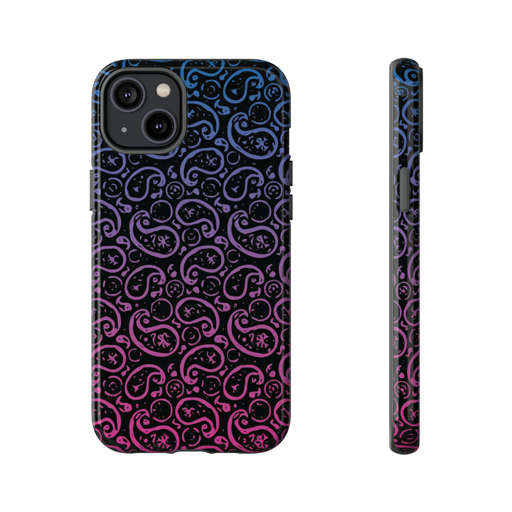 Cute IPhone Case | iPhone 15 Case | iPhone 15 Pro Max Case, Iphone 14 Case, Iphone 14 Pro Max Case IPhone Case for Art Lovers, Paisley Blue Pink - Studio40ParkLane
