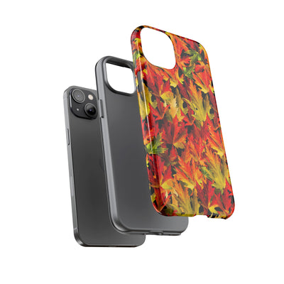 Fall Leaves Impact Resistant, Cute Phone Cases for Samsung S24, S23, S22, S21, IPhone 15 pro Iphone 14 pro Iphone 13 IPhone 12 Iphone 11