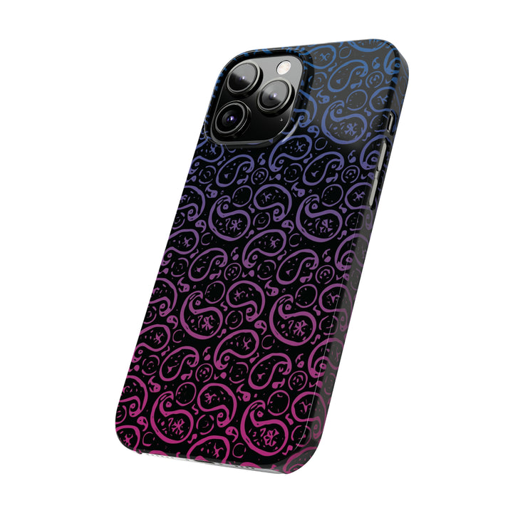Slim Cute Phone Cases for Iphone - | iPhone 15 Case | iPhone 15 Pro Max Case, Iphone 14 Case, Iphone 14 Pro Max, Iphone 13, Paisley Blue Pink Black - Studio40ParkLane