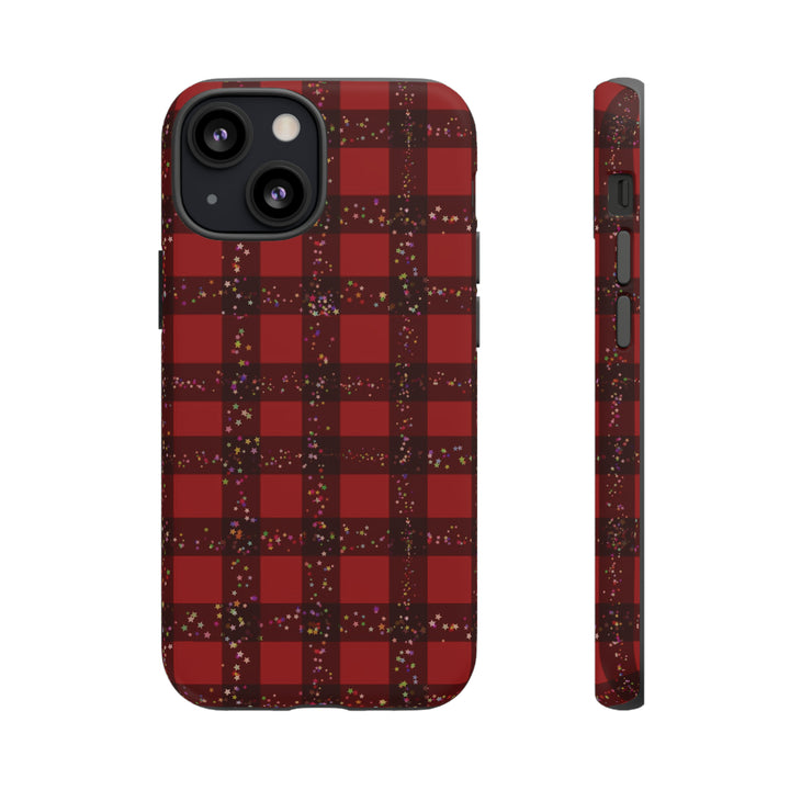 Cute IPhone Case | iPhone 15 Case | iPhone 15 Pro Max Case, Iphone 14 Case, Iphone 14 Pro Max Case IPhone Case for Art Lovers, Red Festive Plaid - Studio40ParkLane