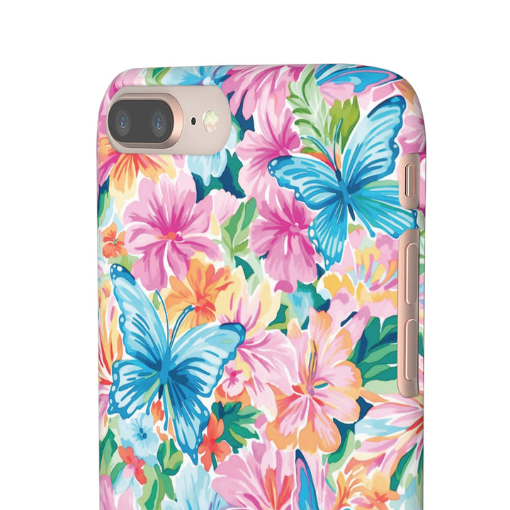 Sleek Snap Butterflies Flowers Cute Phone Case for iPhone 16 15 14 13 12 11 X Xs Max Xr Pro Plus Samsung Galaxy S24 S23 S22 S21 S20 Ultra
