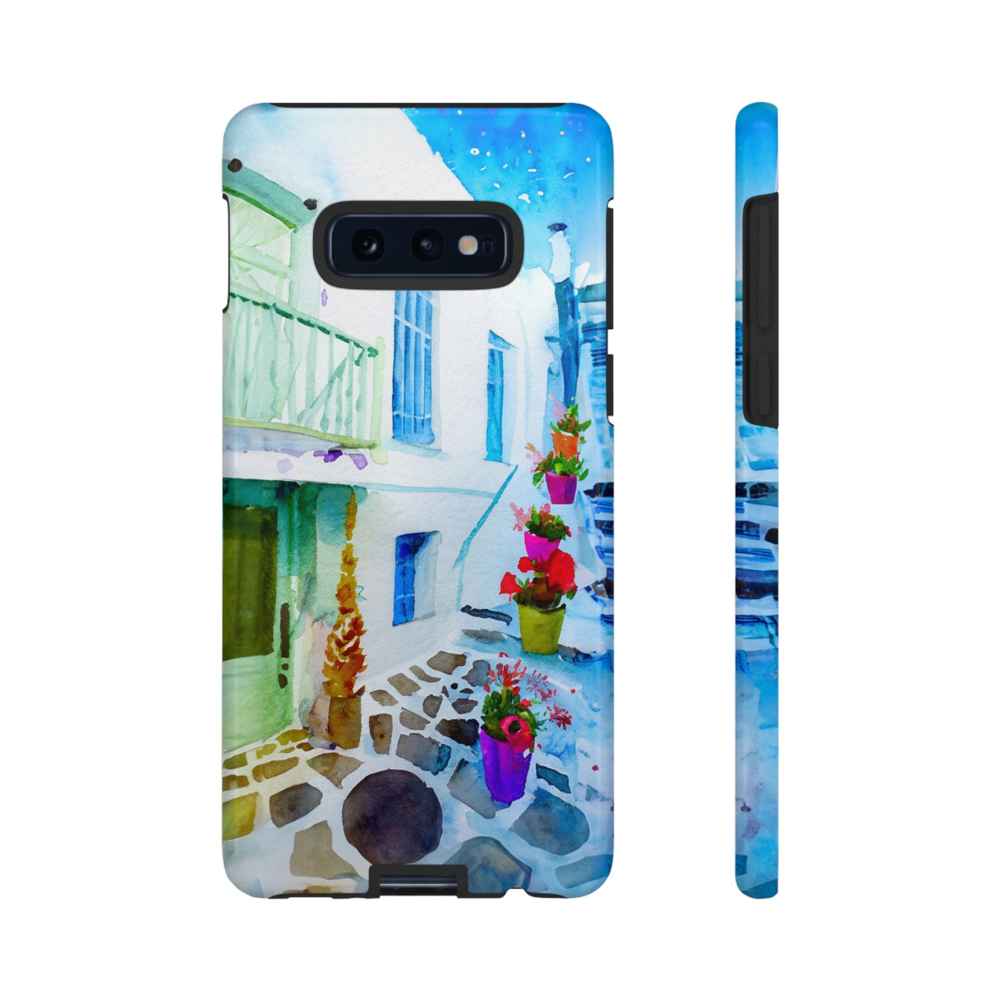 Impact Resistant, Greece House, Cute Phone Cases for Samsung S24, S23, S22, S21, IPhone 15 pro Iphone 14 pro Iphone 13 IPhone 12 Iphone 11