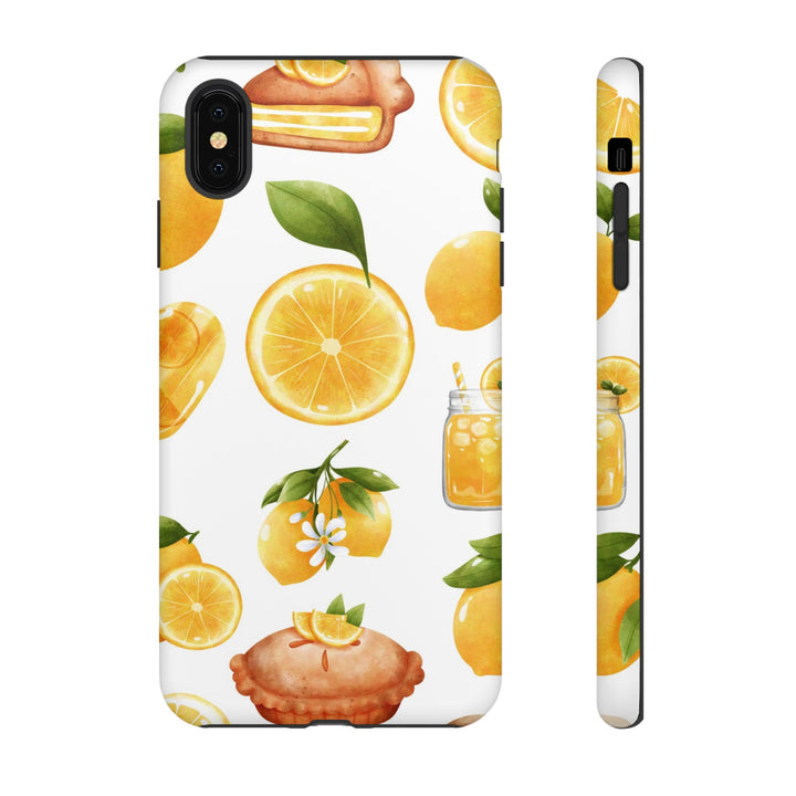 Impact Resistant, Lemon Fruit Pie, Cute Phone Cases for Samsung S24, S23, S22, S21, IPhone 15 pro Iphone 14 pro Iphone 13 IPhone 12 Iphone 11 - Studio40ParkLane