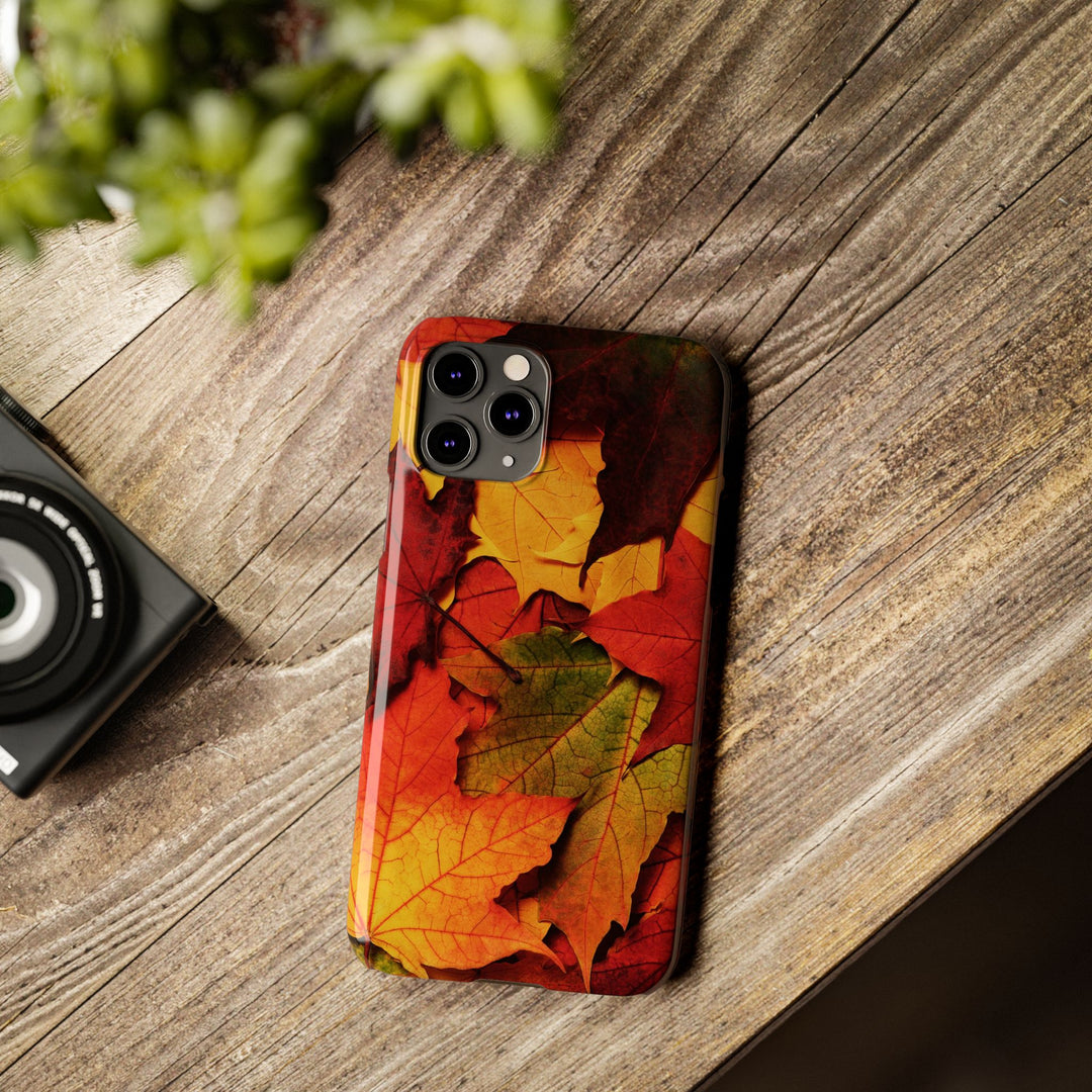 Slim Autumn Fall Leaves Gift Cute Phone Cases for Iphone 16 | iPhone 15 Case | iPhone 15 Pro Max Case, Iphone 14, Iphone 14 Pro Max, Iphone 13, Slim Mom Dad Gift - Studio40ParkLane
