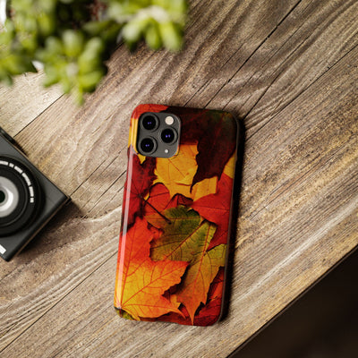 Slim Autumn Fall Leaves Gift Cute Phone Cases for Iphone 16 | iPhone 15 Case | iPhone 15 Pro Max Case, Iphone 14, Iphone 14 Pro Max, Iphone 13, Slim Mom Dad Gift