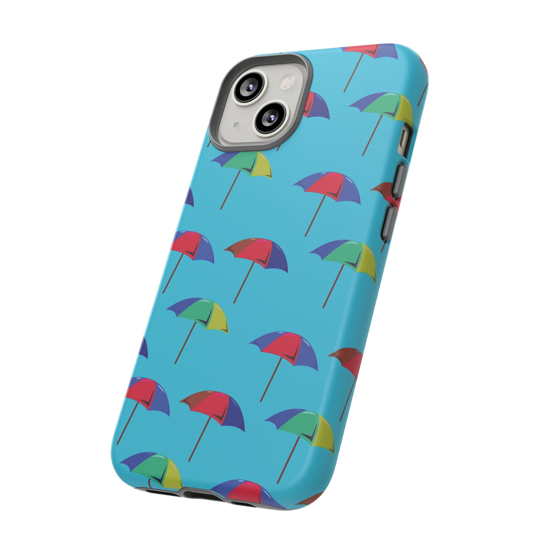 Cute IPhone Case | Colorful Beach Parasols Blue, iPhone 15 Case | iPhone 15 Pro Case, Iphone 14 Case, Iphone 14 Pro Max Case, Protective Iphone Case - Studio40ParkLane