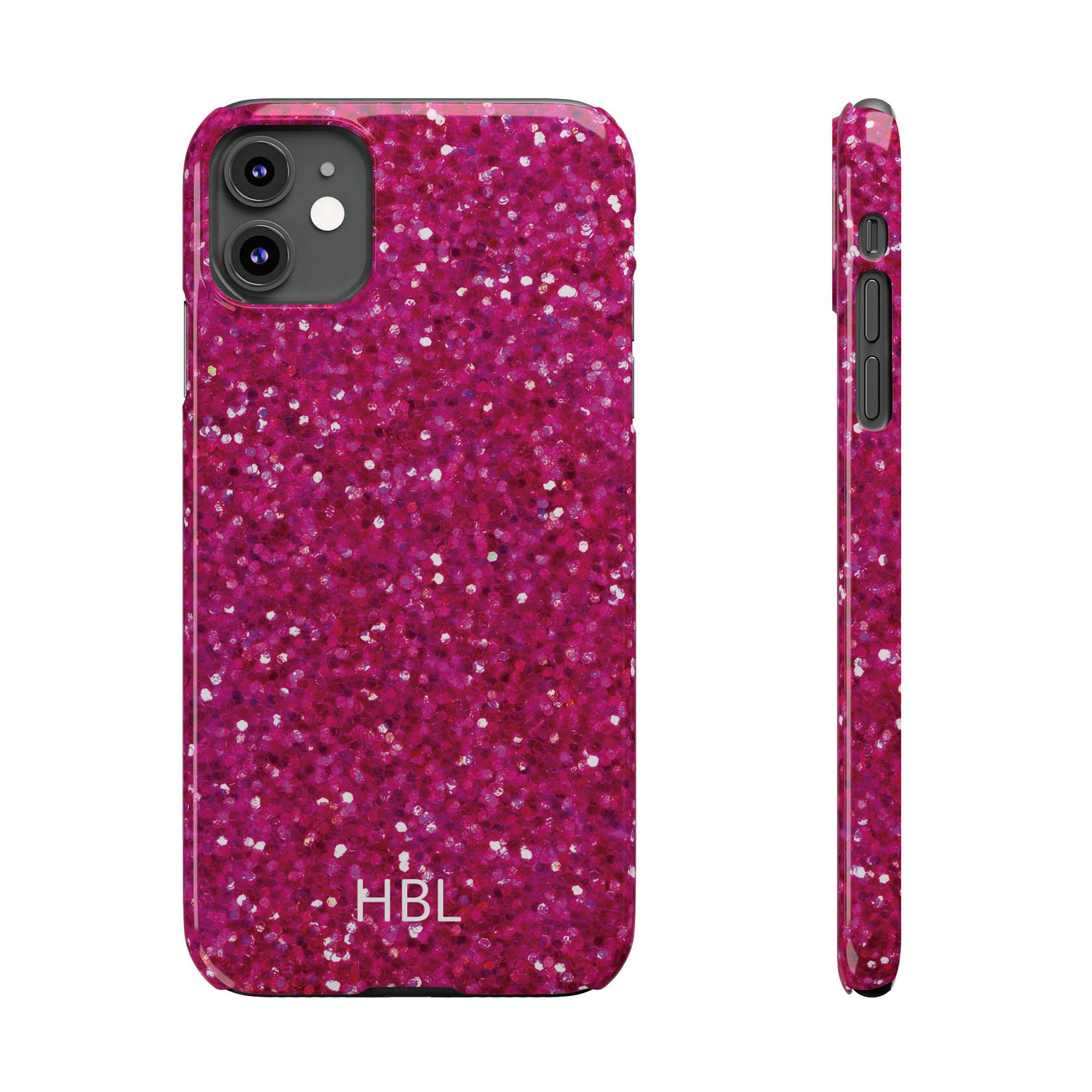 Personalized Slim Muted Pink Faux Play on Glitter Effect Cute Phone Cases for Iphone 16 Pro Max | iPhone 15 Case | iPhone 15 Pro Max Case, Iphone 14, Iphone 14 Pro Max, Iphone 13 12 11 8 7