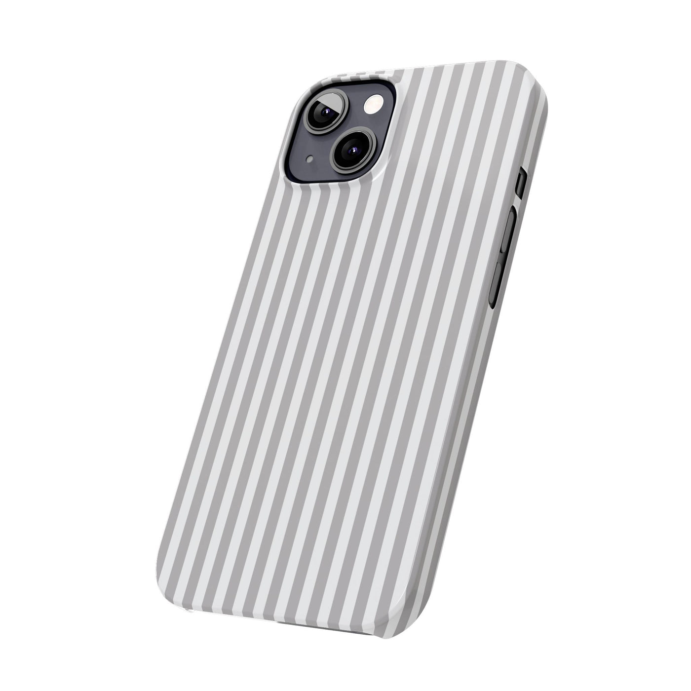 Slim Light Grey Striped Cute Phone Case for Iphone 16 - | iPhone 15 Pro Max Case | iPhone 14 Case Iphone 13 12 11 10 9 8 7 Gift for Her - Studio40ParkLane
