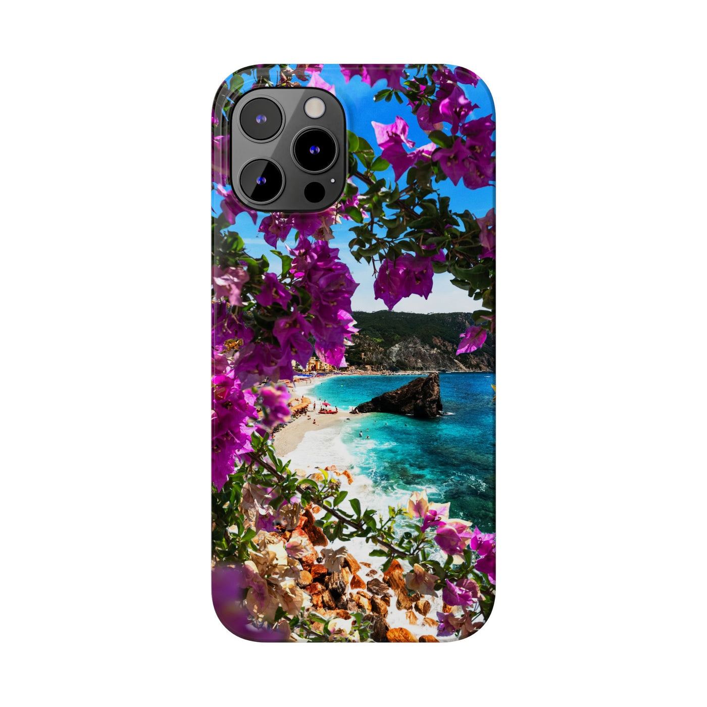 Slim Bougainvillea Sea View Cute Phone Cases for Iphone  | iPhone 15 Case | iPhone 15 Pro Max Case, Iphone 14, Iphone 14 Pro Max, Iphone 13