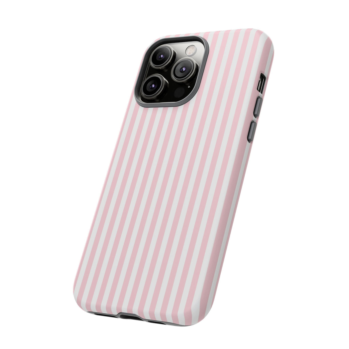 Tough Premium Sweet Pink Stripes Phone Case Gift for Her - For Apple iPhone 16 Pro Max 16e iPhone 15 Pro iPhone Iphone 14 Plus 13 Pro 12 SE XR - Studio40ParkLane