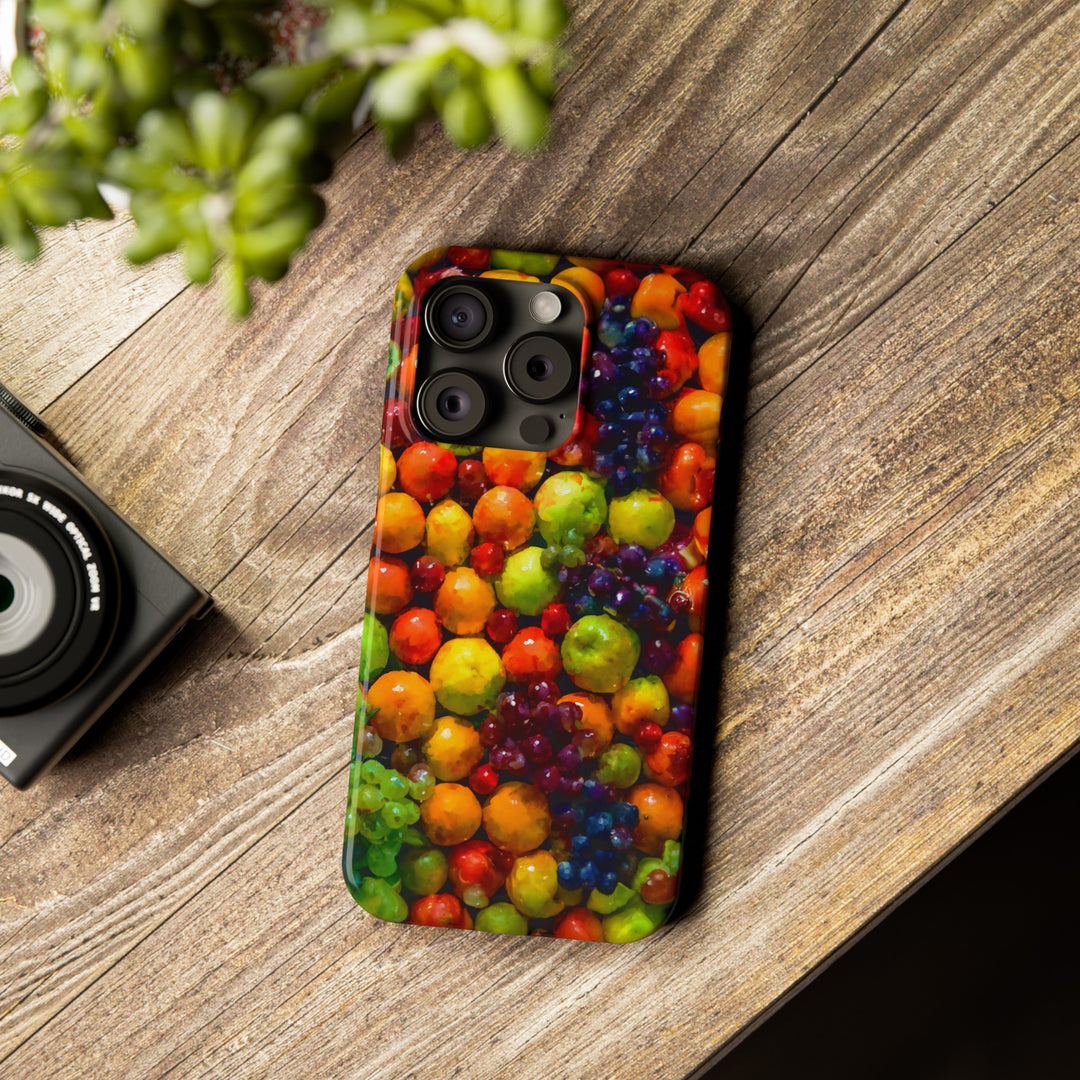 Slim Cute Phone Cases for Iphone | iPhone 15 Case | iPhone 15 Pro Max Case, Iphone 14, Iphone 14 Pro Max, Iphone 13, Summer Assorted Fruits - Studio40ParkLane