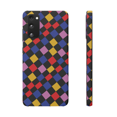 Colorful Checkerboard Cute Phone Case - Sleek Snap - for iPhone 16 15 14 13 12 11 Max Pro Plus Samsung Galaxy S24 S23 S22 S21 S20 Plus Ultra - Studio40ParkLane