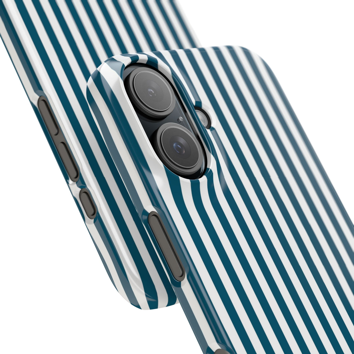 Slim Teal Blue Striped Cute Phone Case for Iphone 16 - | iPhone 15 Pro Max Case | iPhone 14 Case Iphone 13 12 11 10 9 8 7 X XS Gift for Her - Studio40ParkLane