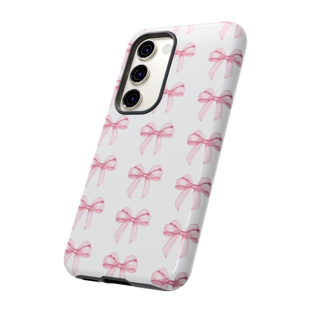 Pink Bows Cute Phone Case, for IPhone 16 Pro Max | Iphone 15, Iphone 14, IPhone 13 Case, 11 8 7, Samsung Galaxy S24, S23, S22, S21, 2 Layer Protection - Studio40ParkLane