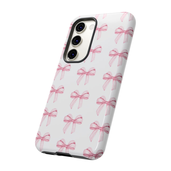 Pink Bows Cute Phone Case, for IPhone 16 Pro Max | Iphone 15, Iphone 14, IPhone 13 Case, 11 8 7, Samsung Galaxy S24, S23, S22, S21, 2 Layer Protection - Studio40ParkLane