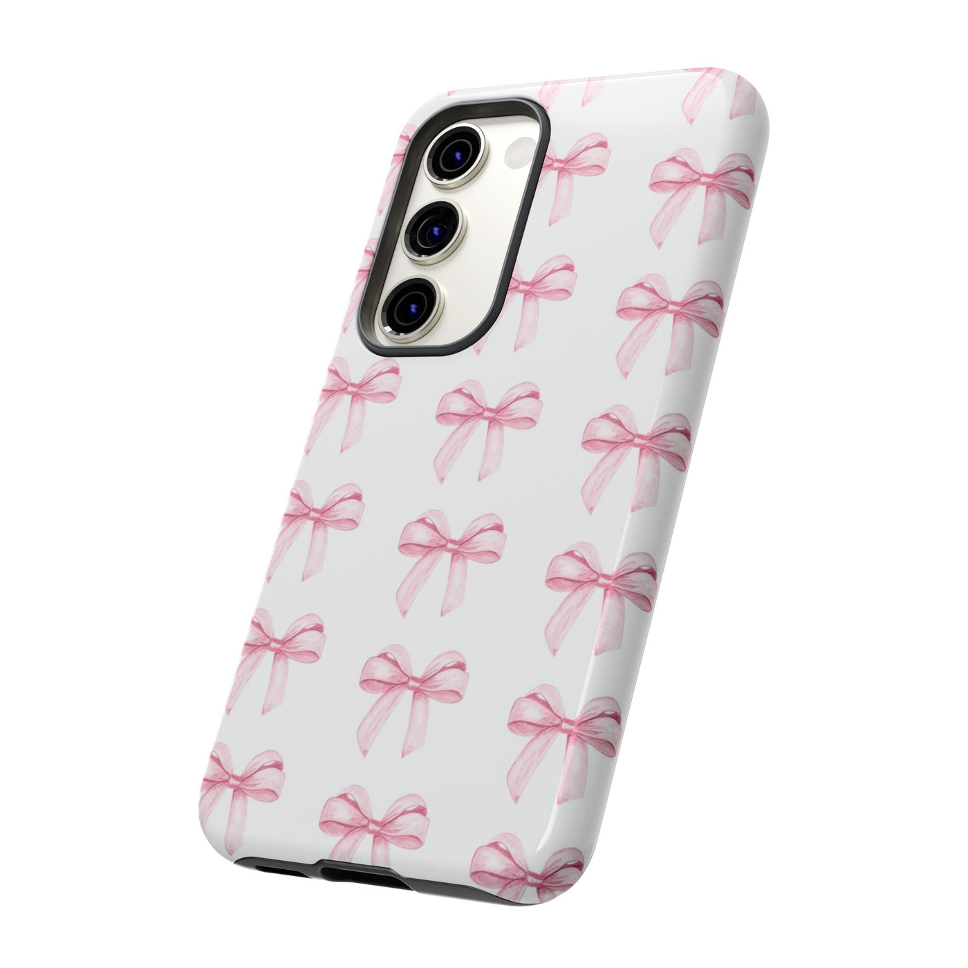 Pink Bows Cute Phone Case, for IPhone 16 Pro Max | Iphone 15, Iphone 14, IPhone 13 Case, 11 8 7, Samsung Galaxy S24, S23, S22, S21, 2 Layer Protection