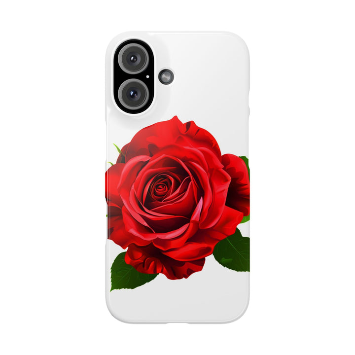 Slim Red Rose Flowers Gift for Her Cute Phone Cases for Iphone 16 Pro Max | iPhone 15 Case | iPhone 15 Pro Max Case, Iphone 14, Iphone 14 Pro Max, Iphone 13 12 11 8 7 - Studio40ParkLane