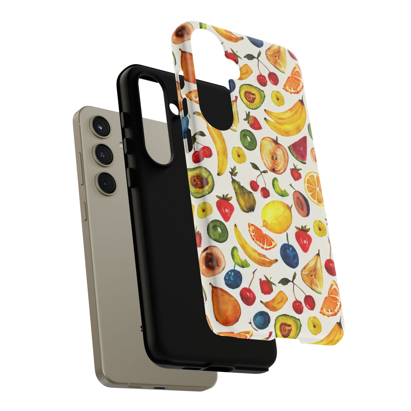 Impact Resistant, Mixed Fruits, Cute Phone Cases for Samsung S24, S23, S22, S21, IPhone 15 pro Iphone 14 pro Iphone 13 IPhone 12 Iphone 11