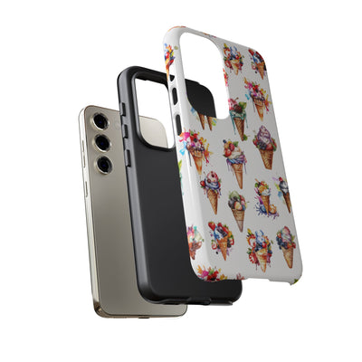 Impact Resistant, Summer Icecream, Cute Phone Cases for Samsung S24, S23, S22, S21, IPhone 15 pro, Iphone 14 pro, Iphone 13 IPhone 12, Iphone 11