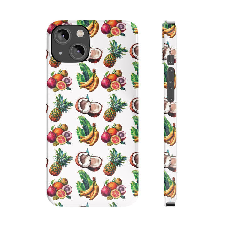 Slim Cute Phone Cases for Iphone - | iPhone 15 Case | iPhone 15 Pro Max Case, Iphone 14 Case, Iphone 14 Pro Max, Iphone 13, Tropical Summer Fruit - Studio40ParkLane