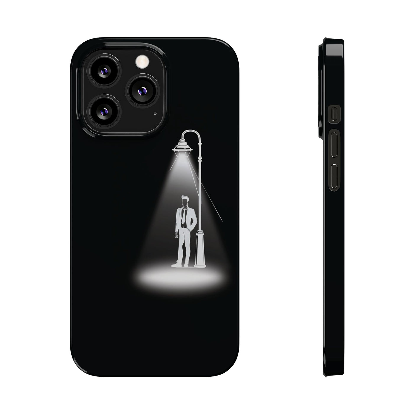 Slim Mystery Man Spotlight Gift for Her Cute Phone Cases for Iphone 16 Pro Max | iPhone 15 Case | iPhone 15 Pro Max Case, Iphone 14, 13, 12, 11, 10, 8, 7