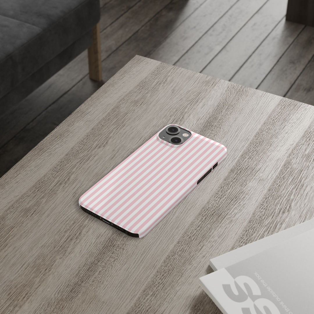 Slim Sweet Pink Striped Cute Phone Case for Iphone 16 - | iPhone 15 Pro Max Case | iPhone 14 Case Iphone 13 12 11 10 9 8 7 X XS Gift for Her